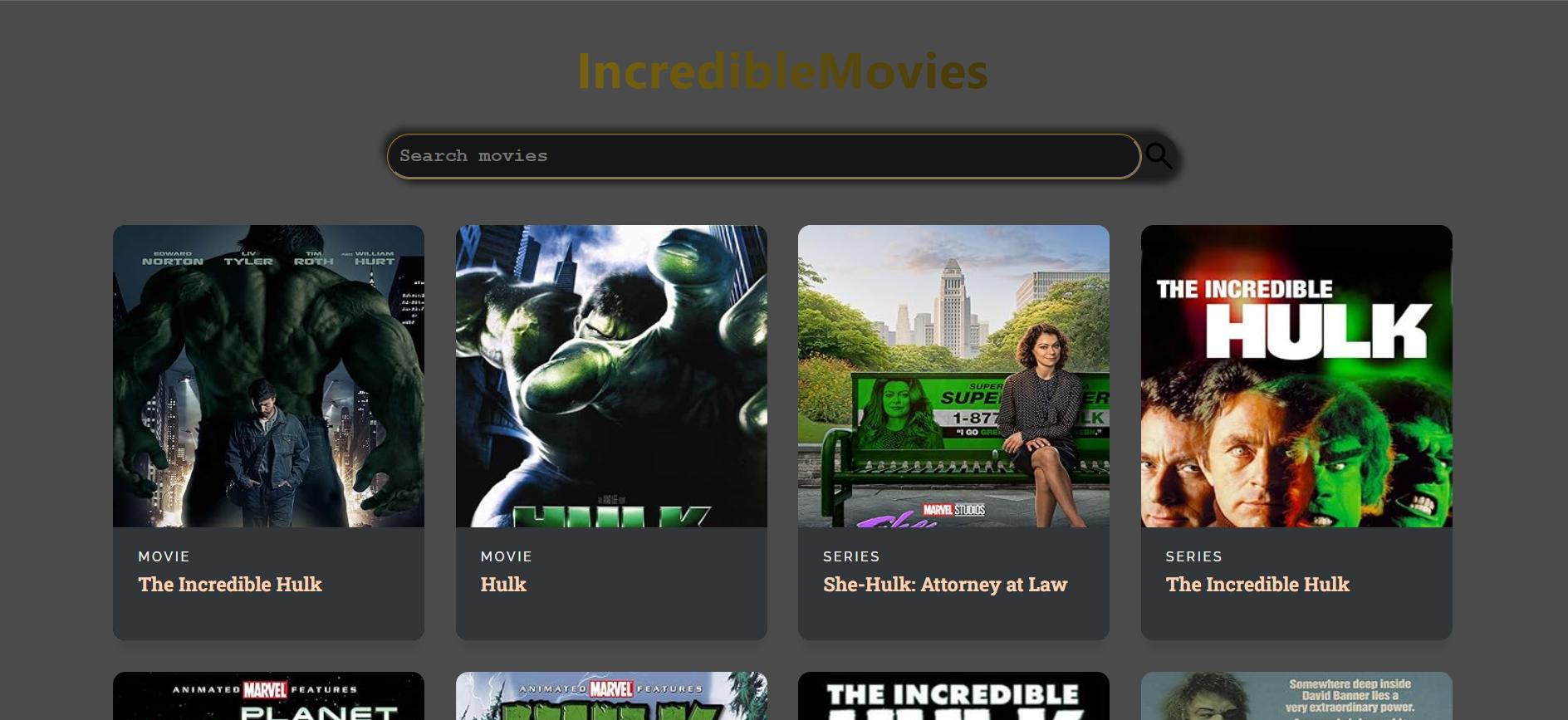 Movie search app